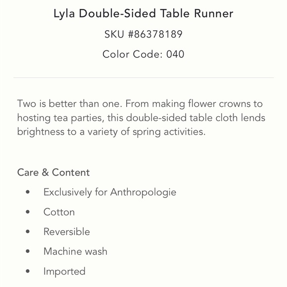 Lyla Floral Two Sided Runner * - Picture 3 of 10